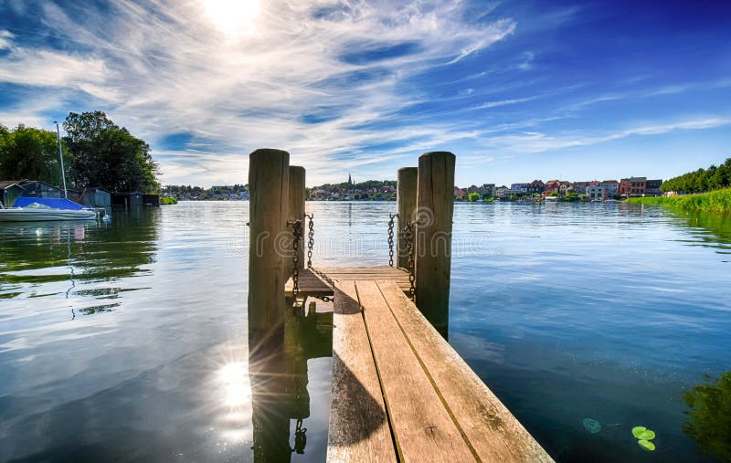 Jetty at a lake in Malchow Mecklenburg-Vorpommern / Germany