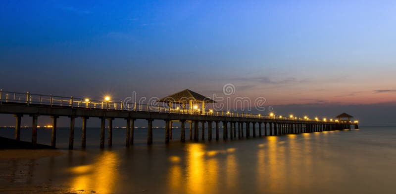 Jetty to a tropical beach