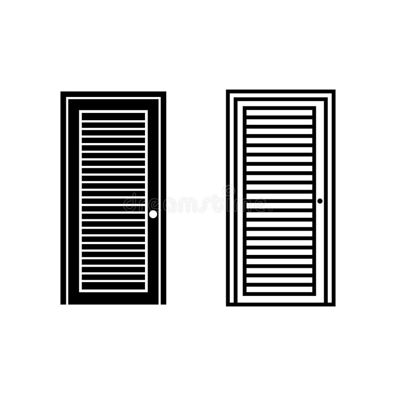 Jeu d'icônes vectorielle de porte. collection de signes d'entrée. symbole de pièce. logo de sortie. peut être utilisé pour des sites web ou des applications mobiles.