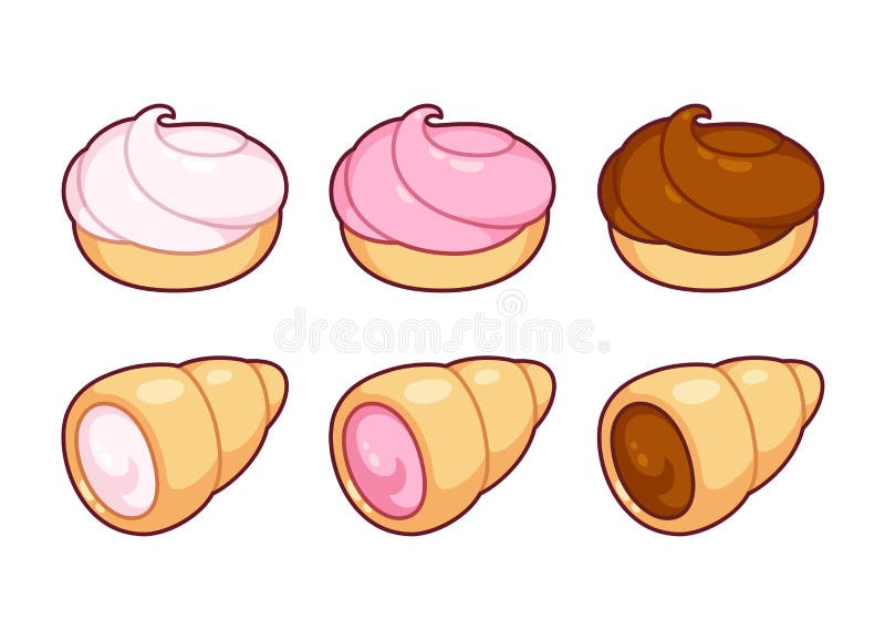 Dessert Francais Creme De Bonbon A Boulangerie De Choux Illustration De Vecteur Illustration Du Vanille Cuit Dessert Francais Creme De Bonbon A Boulangerie De Choux Illustration De Vecteur Illustration Du Vanille Cuit