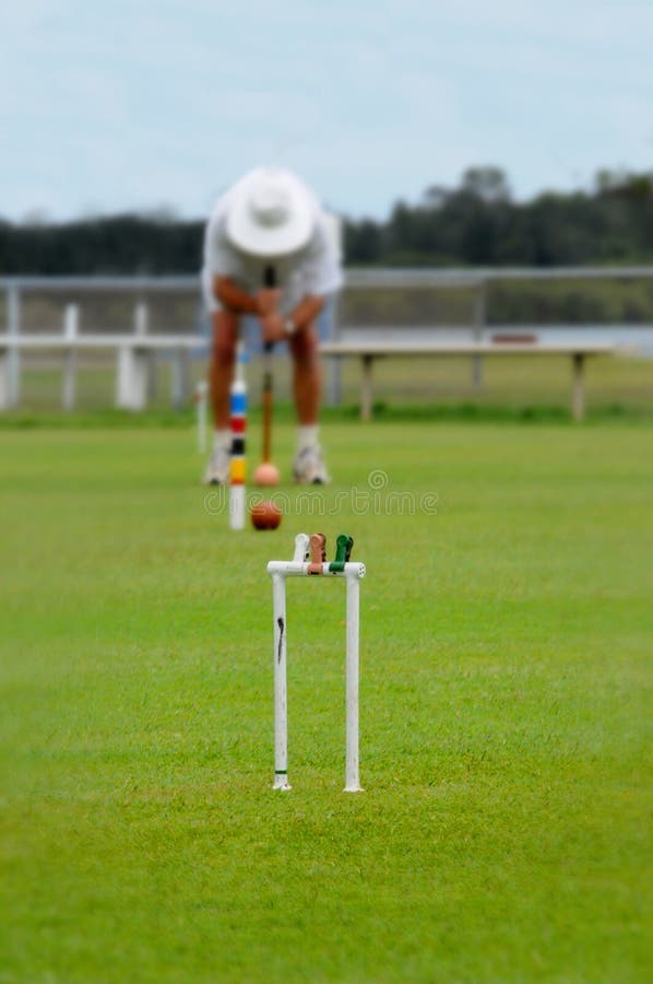 Jeu de croquet photographie stock libre de droits Jeu de croquet photographie stock libre de droits