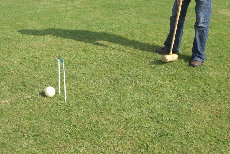 Terrain De Jeu De Jeu De Croquet Image stock Image du maillet, herbe