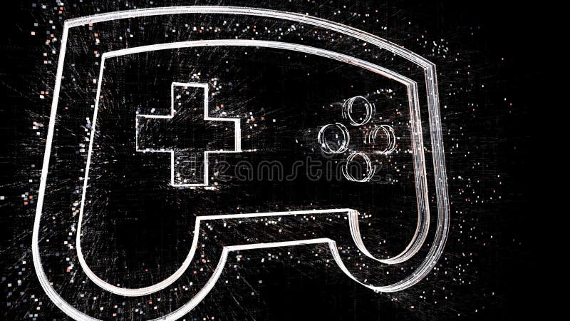 Jeu numérique de protection de jeux du fond du rétro 5g de gamepad 4k hologramme de contrôleur. illustration de vecteur