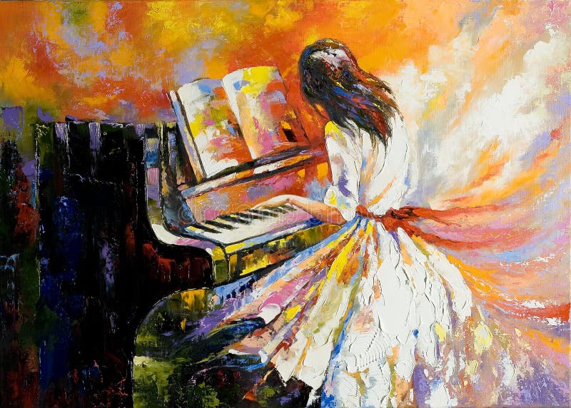 Jeu sur le piano image stock Jeu sur le piano image stock