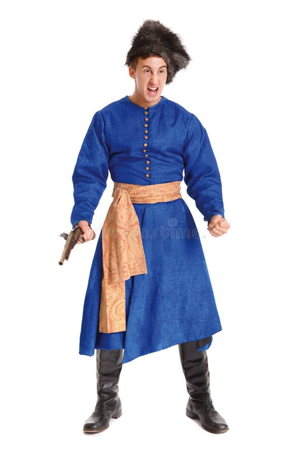 Jeune acteur bel dans un costume d'un guerrier, le poli-Lithu image stock Jeune acteur bel dans un costume d'un guerrier, le poli-Lithu image stock