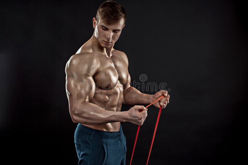 Jeune exercice sportif d'homme photo stock Jeune exercice sportif d'homme photo stock