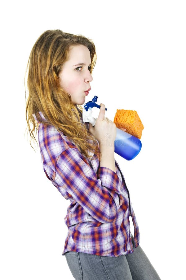 Jeune femme avec les alimentations stabilisées photos stock Jeune femme avec les alimentations stabilisées photos stock