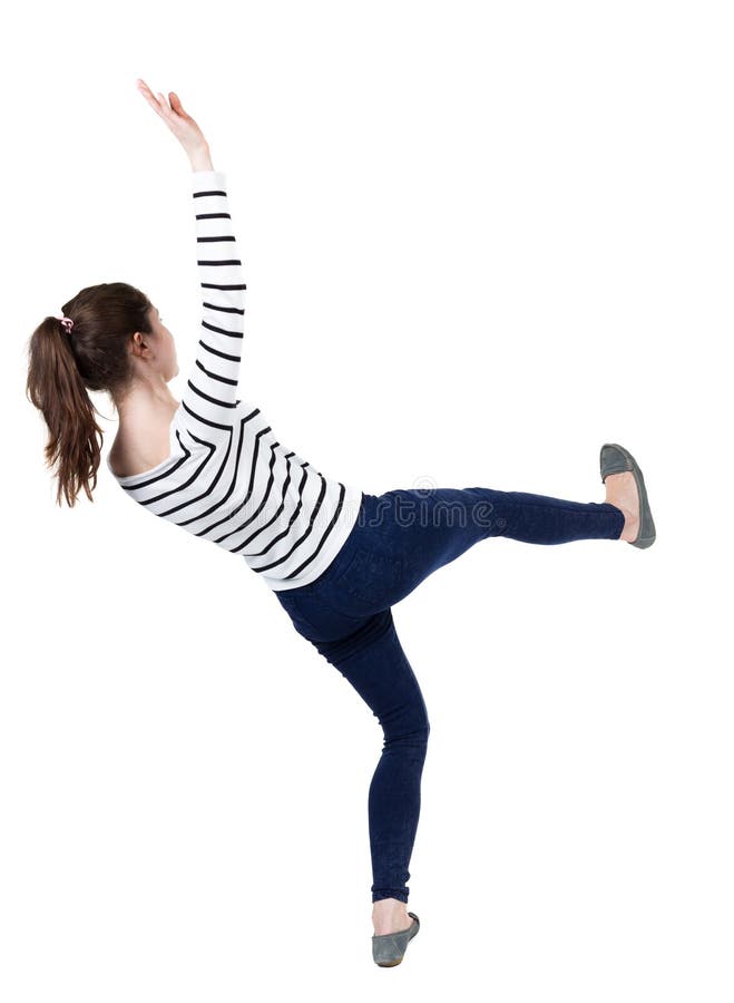 Jeune femme de équilibrage images stock Jeune femme de équilibrage images stock