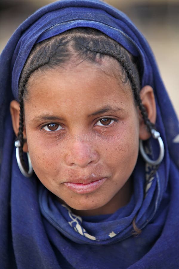 Young bedouin girl in Africa. Young bedouin girl in Africa