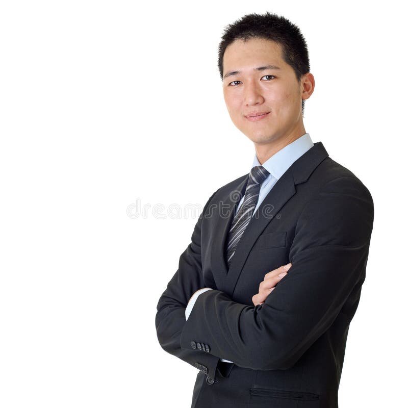 Jeune homme asiatique d'affaires photographie stock libre de droits Jeune homme asiatique d'affaires photographie stock libre de droits