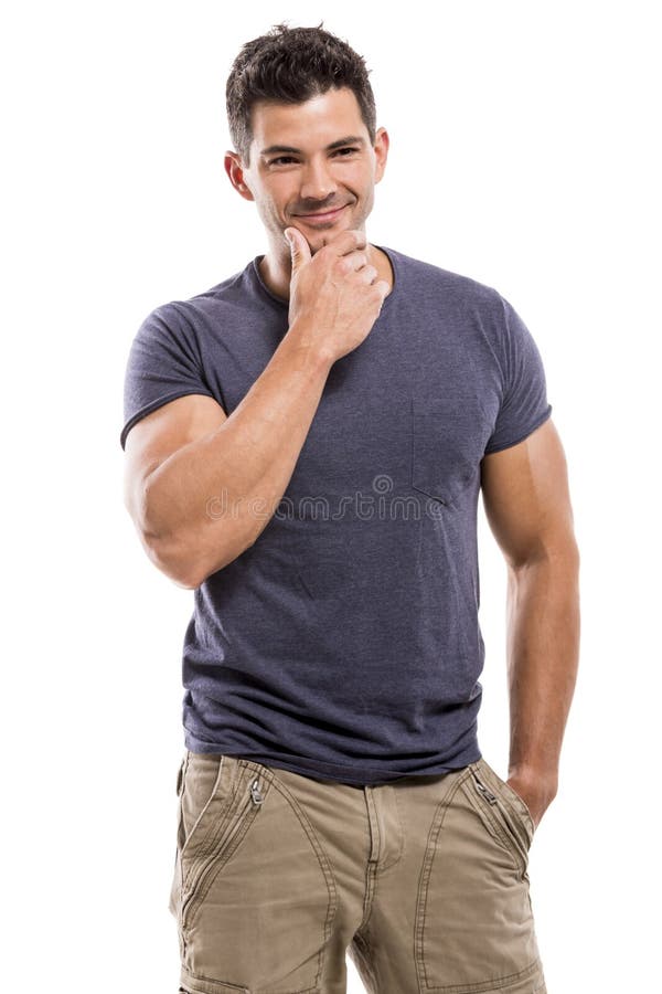 Jeune homme beau photo stock. Image du confiant, homme 35362360
