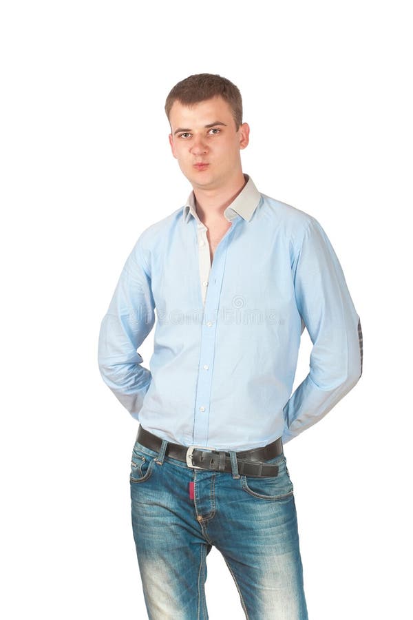 Jeune homme debout photo stock. Image du pose, gens, businessman 31918688