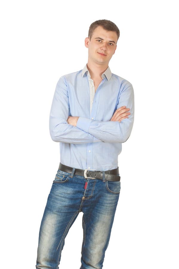 Jeune homme debout photo stock. Image du pose, gens, businessman 31918688