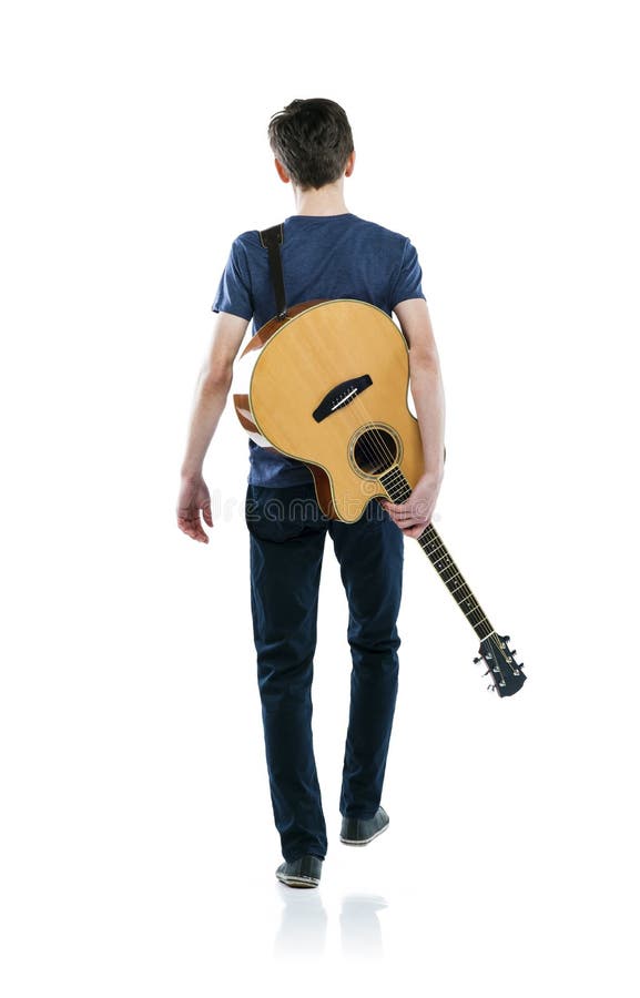 Jeune joueur de guitare photos libres de droits Jeune joueur de guitare photos libres de droits