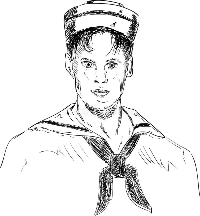 Jeune marin illustration de vecteur. Illustration du verticale 28739476