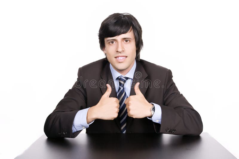 Jeune pose d'homme d'affaires image libre de droits Jeune pose d'homme d'affaires image libre de droits