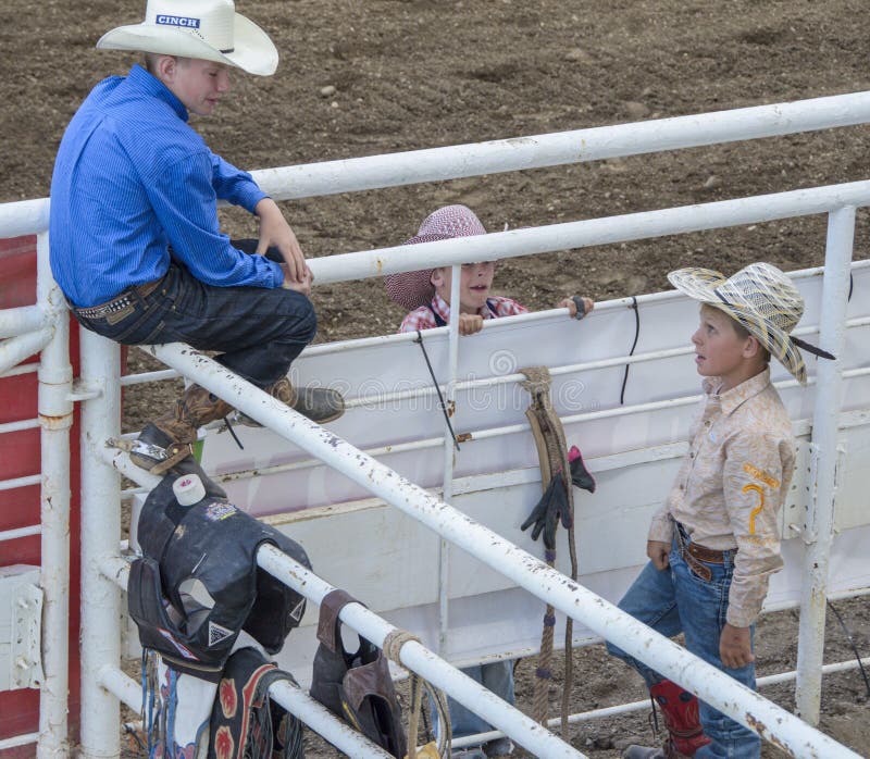 Jeunes cowboys enthousiastes photo libre de droits Jeunes cowboys enthousiastes photo libre de droits