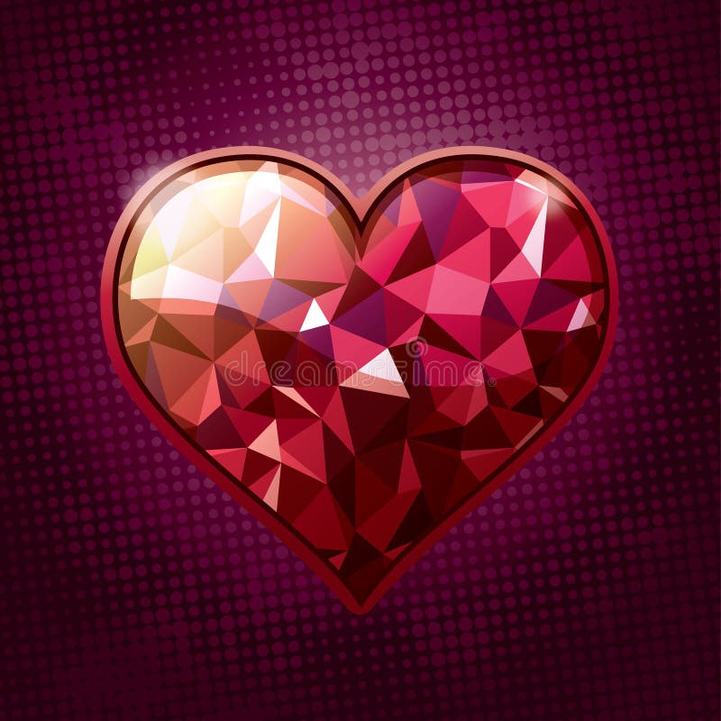 Download Jewel Heart stock vector. Illustration of love, shining ...