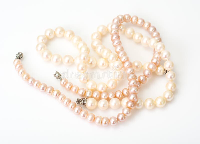 Jewel of pink pearls. royalty free stock image