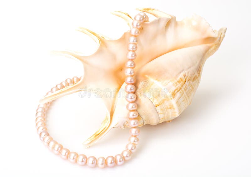 Jewel of pink pearls. royalty free stock photography