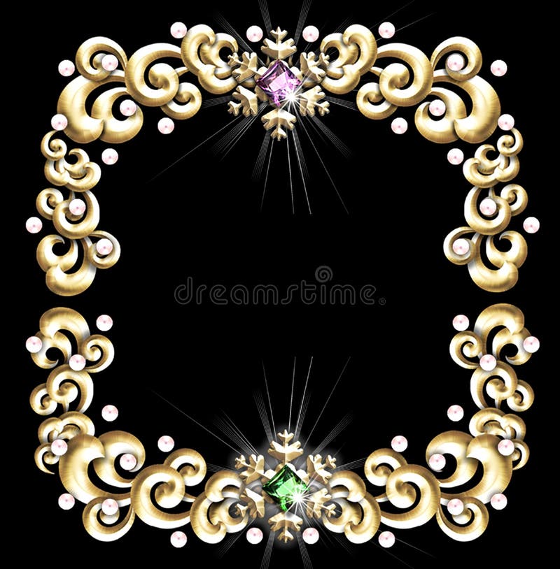 Frames Gold Jeweled Picture Frame with a Variety of Gems Vintage to Now