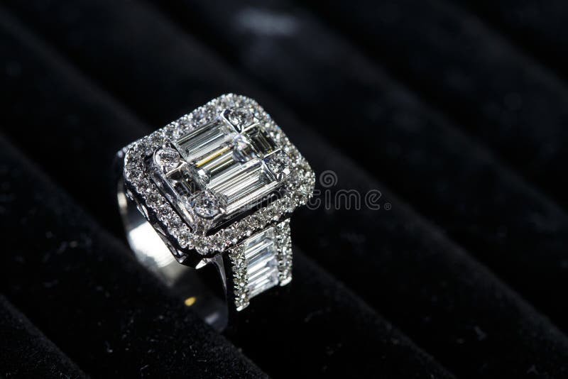 Jewellery Ring on the Black Background. Stock Image Image of price