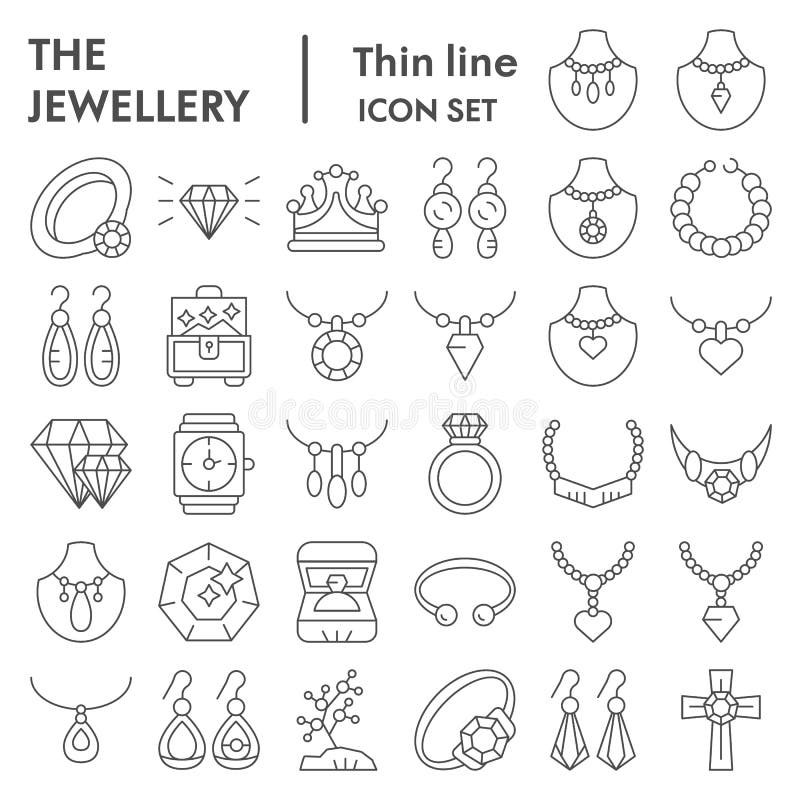 Bijouterie Jewellery Line Icon Vector Illustration Stock Vector ...