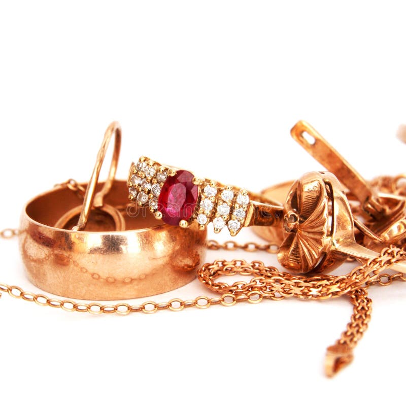 Jewellery on the White Background Stock Photo Image of diamond