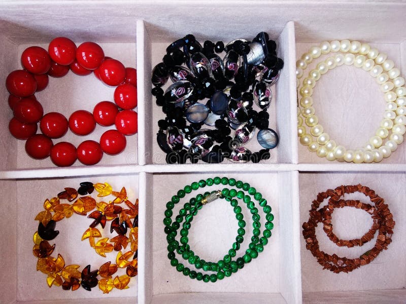 Jewelry box with beads stock image. Image of pearl, bracelet 184067133