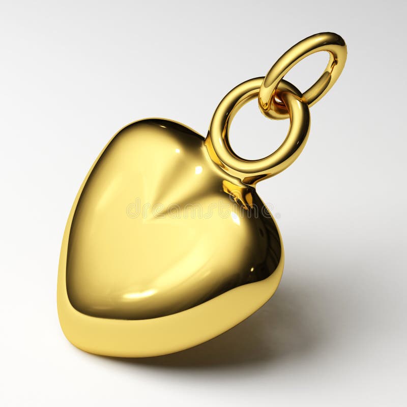 Jewelry gold heart vector illustration