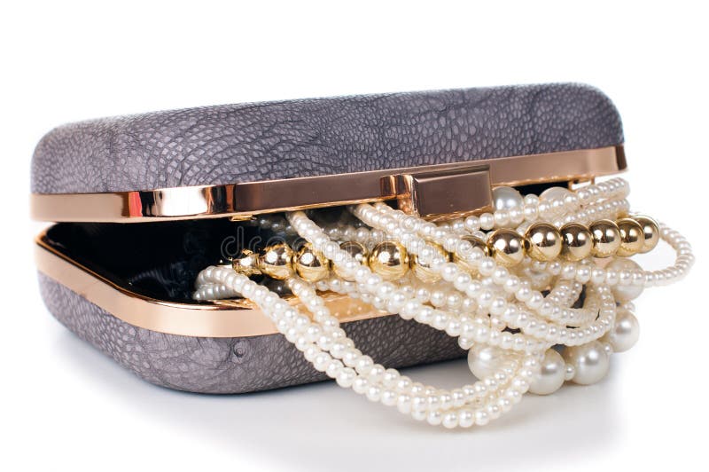 Jewelry in handbag stock image. Image of beauty, decoration 37941617