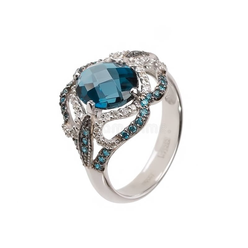 Jewelry ring isolated stock photo