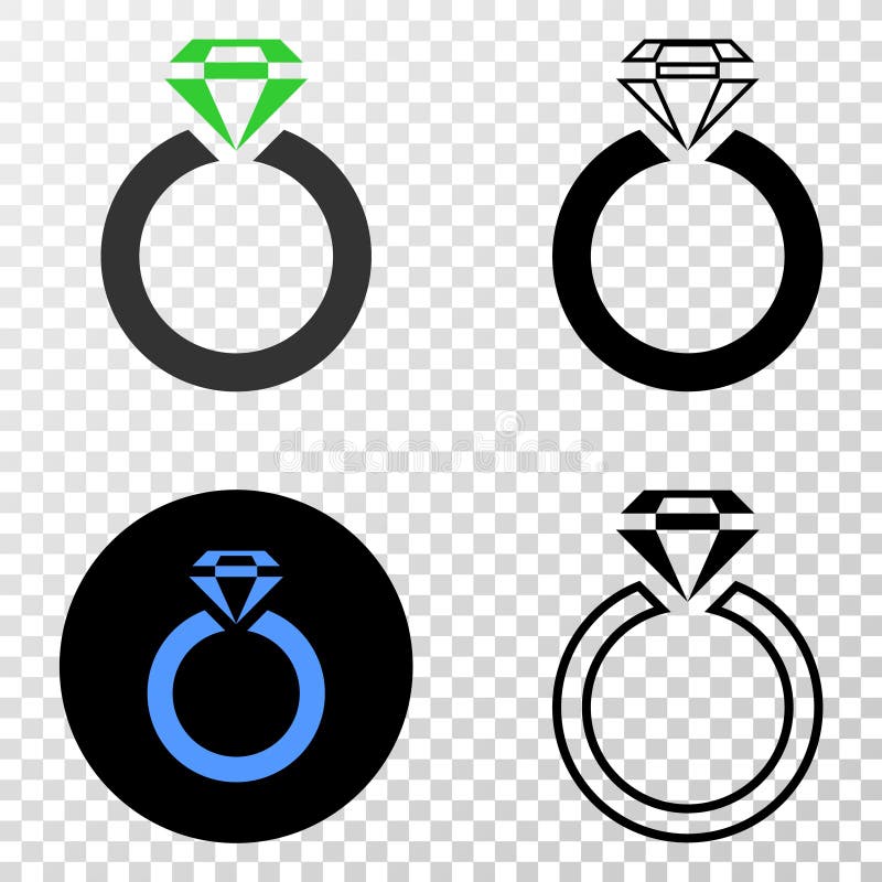 Jewelry Ring Vector EPS Icon with Contour Version Stock Vector ...