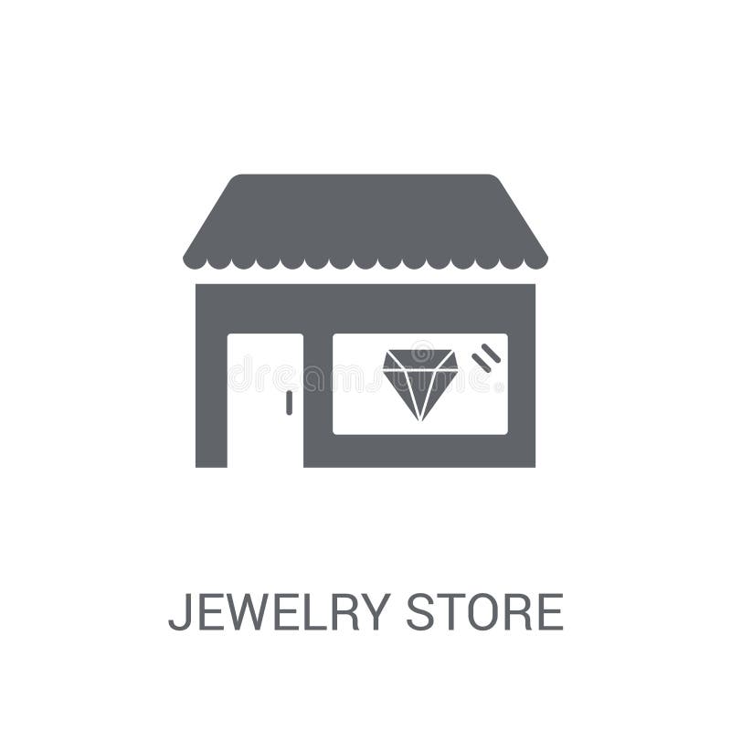 Jewelry store icon. Trendy Jewelry store logo concept on white b stock illustration Jewelry store icon. Trendy Jewelry store logo concept on white b stock illustration