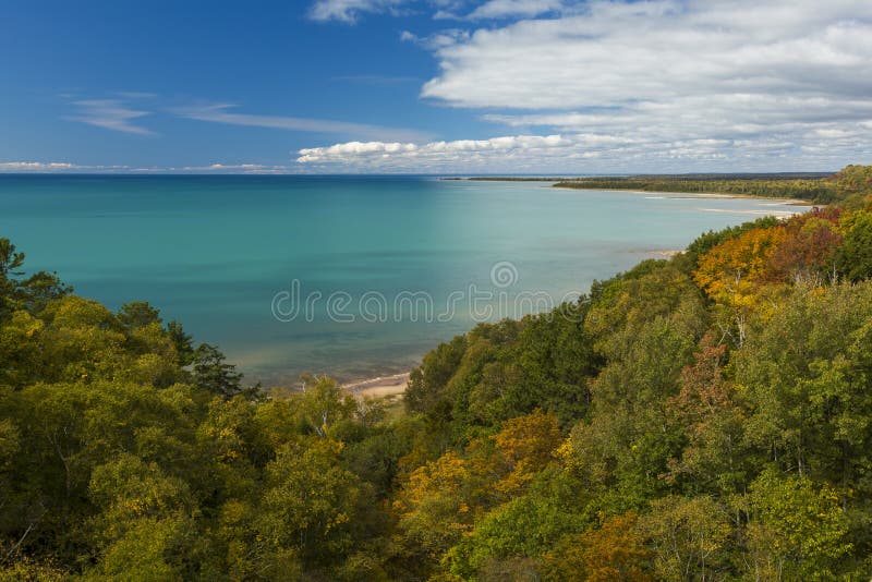 Jezioro Michigan Jesień zdjęcia royalty free Jezioro Michigan Jesień zdjęcia royalty free