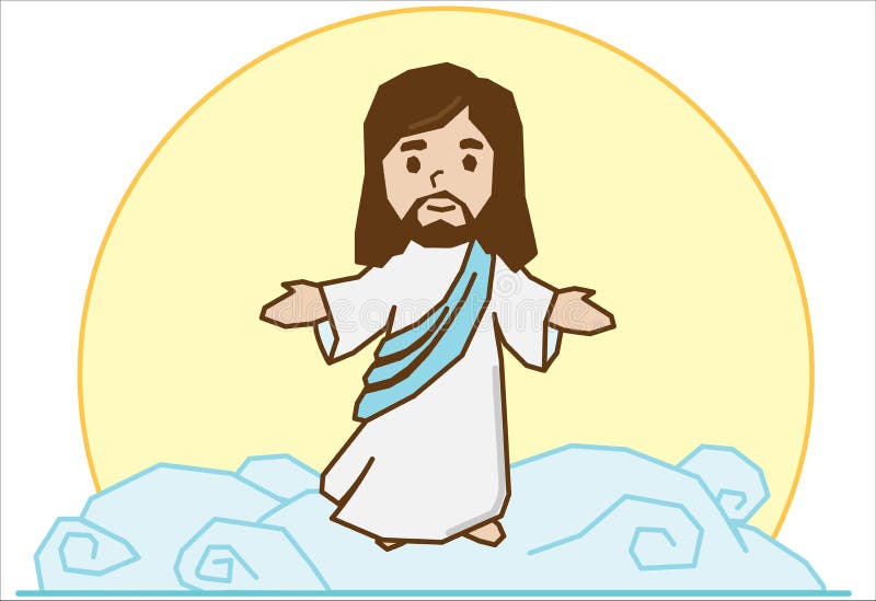 Jezus na chmurze ilustracja wektor Jezus na chmurze ilustracja wektor