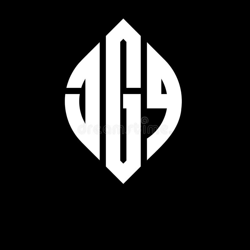 JGQ circle letter logo design with circle and ellipse shape. JGQ ellipse letters with typographic style. The three initials form a circle logo. JGQ Circle Emblem Abstract Monogram Letter Mark Vector