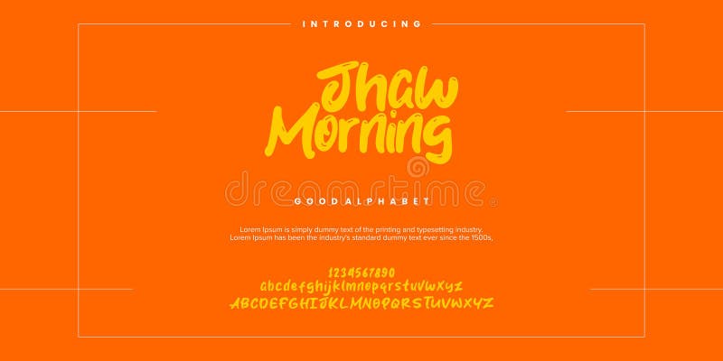 Jhaw Morning Modern minimal abstract alphabet fonts vector illustration vector illustration