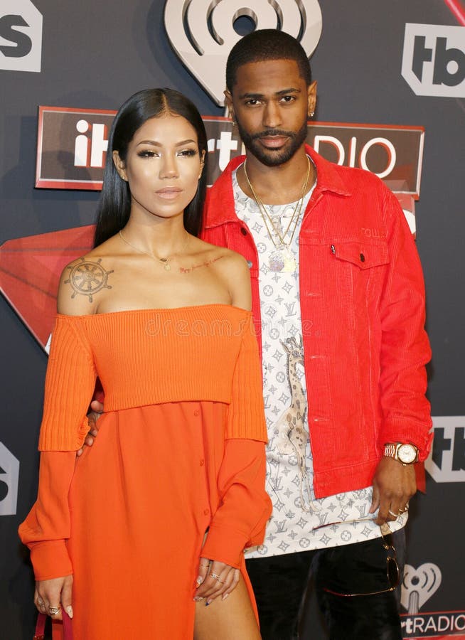 Jhené Aiko en Big Sean stock afbeeldingen