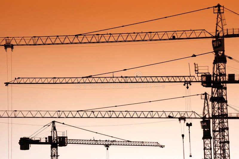Jib crane silhouettes