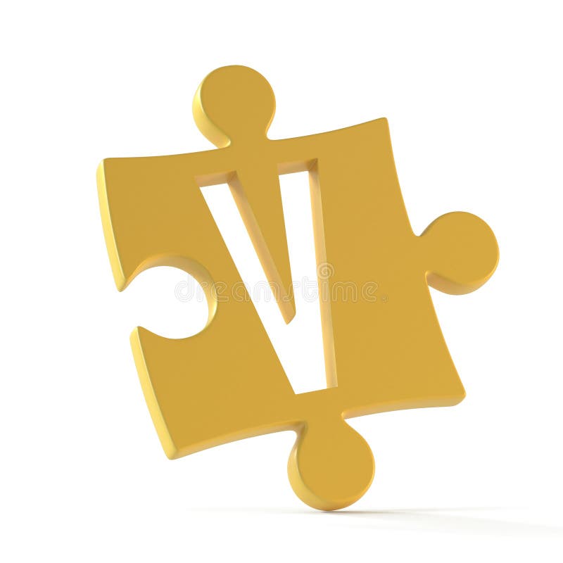 White Puzzle Jigsaw Letter V 3d Stock Illustrations 4 White Puzzle
