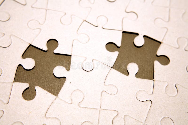 Jigsaw puzzle stock photo