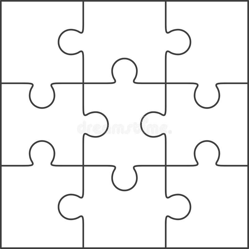 Jigsaw Puzzle Blank Stock Illustration - of classic, shape: 54840779