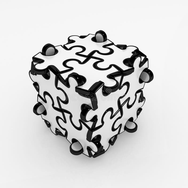 Jigsaw Puzzle Box stock illustration. Illustration of riddle - 10623131