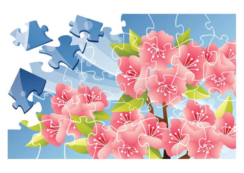 Flowers Puzzle Pieces Stock Illustrations 36 Flowers Puzzle Pieces