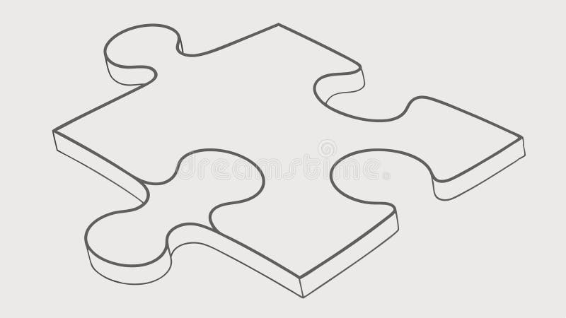 Jigsaw Puzzle Piece Vector Probleme Rezolvarea vectorului de design Generativ AI stock illustration
