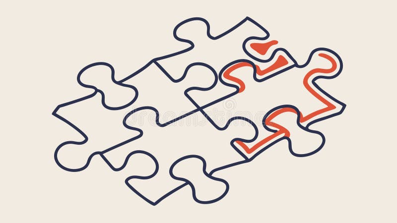 Jigsaw Puzzle Pieces Probleme Rezolvarea vectorului de design Generative AI vector illustration