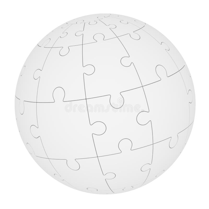 Jigsaw Puzzle Sphere stock illustration Jigsaw Puzzle Sphere stock illustration