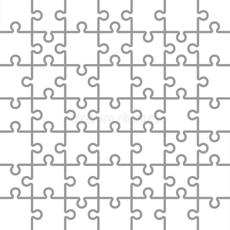 Parts of puzzle. White jigsaw infigraphic template, blank matching