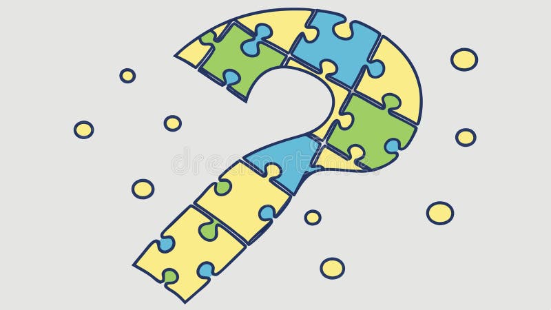 Jigsaw Puzzle Întrebare Mark Problemă Rezolvarea Curiozității vectoriale de design Generative AI stock illustration